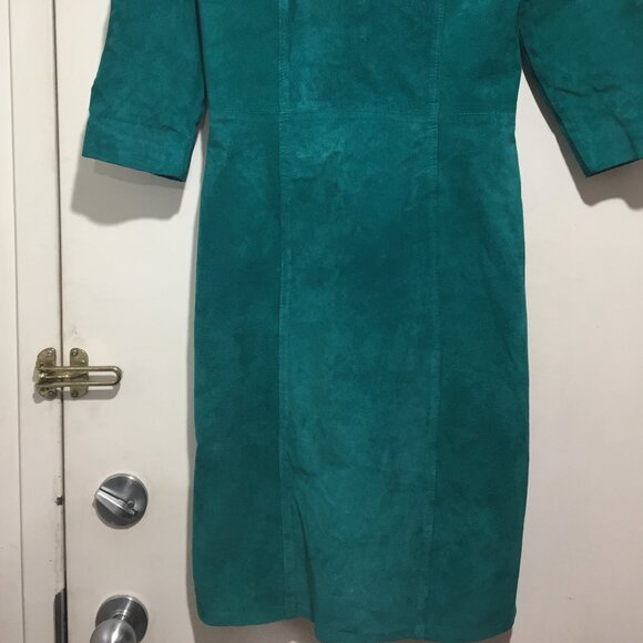VINTAGE DOLDAN FASHION LEATHER/SUEDE DRESSES SIZE L - Picture 7 of 9